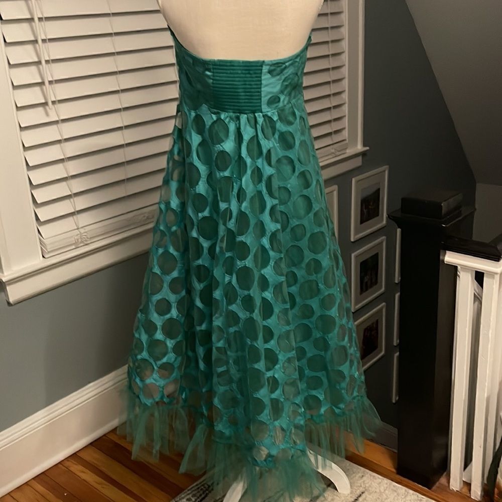 Anthropologie-Emerald Tulle Maxi Dress - Picture 7 of 9